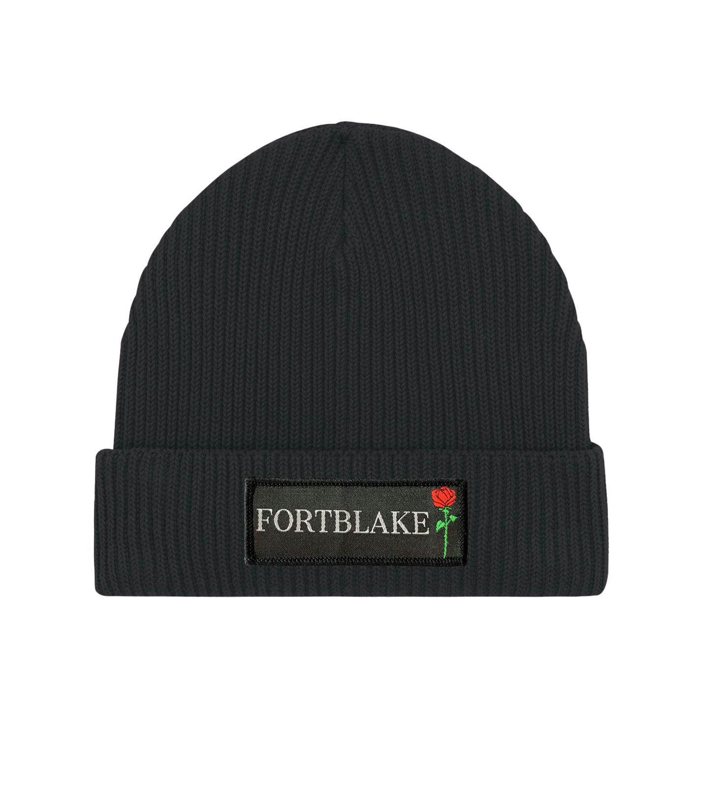 FORTBLAKE FLAG BLACK FISHERMAN BEANIE
