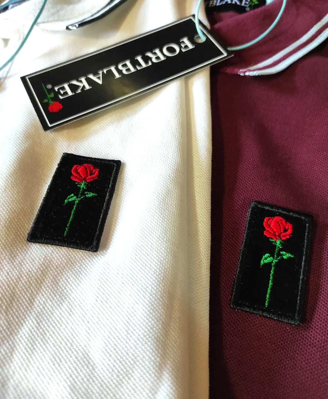 FORTBLAKE BORDEAUX/SKY TIPPED POLOSHIRT