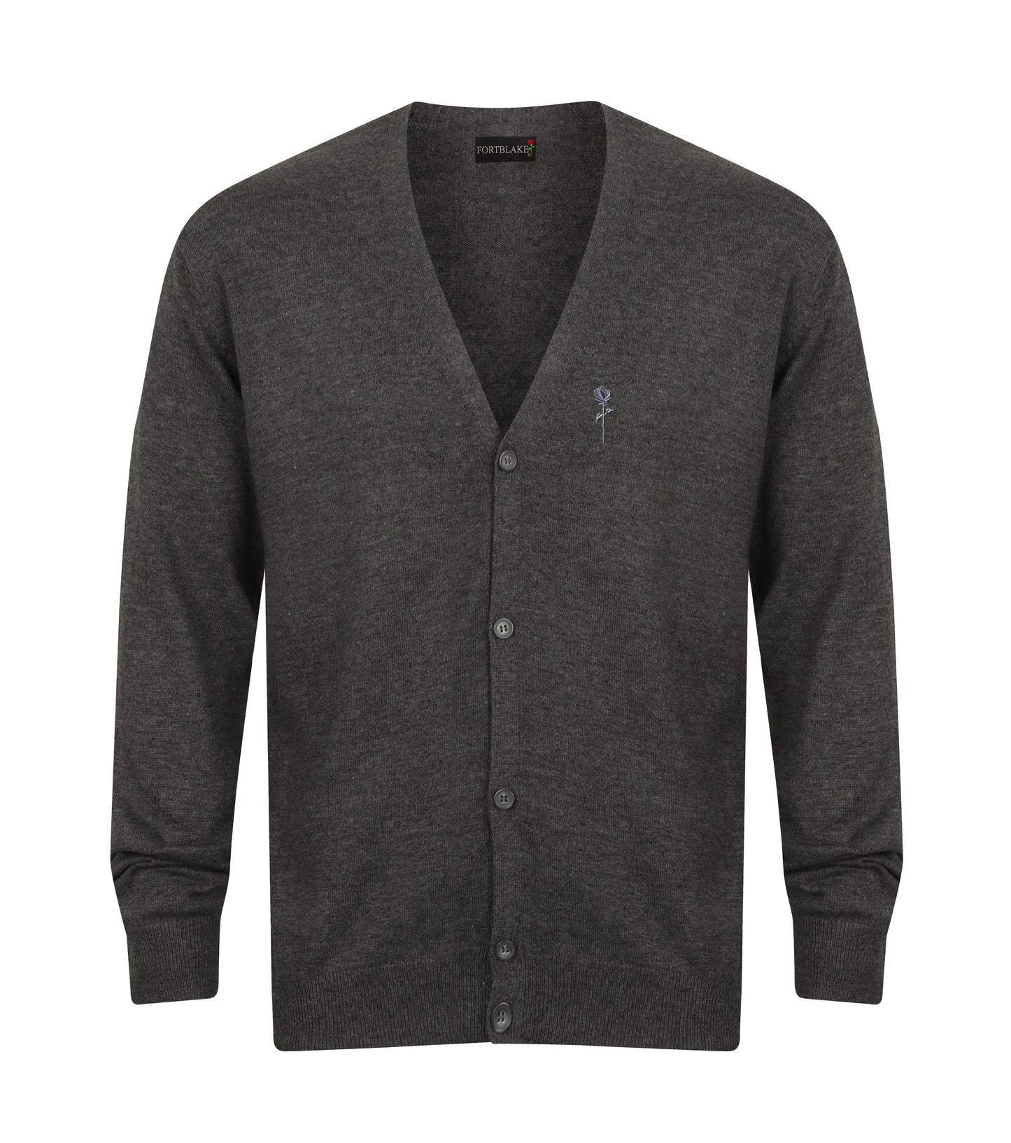 FORTBLAKE SHADOW DARKGREY BUTTON CARDIGAN
