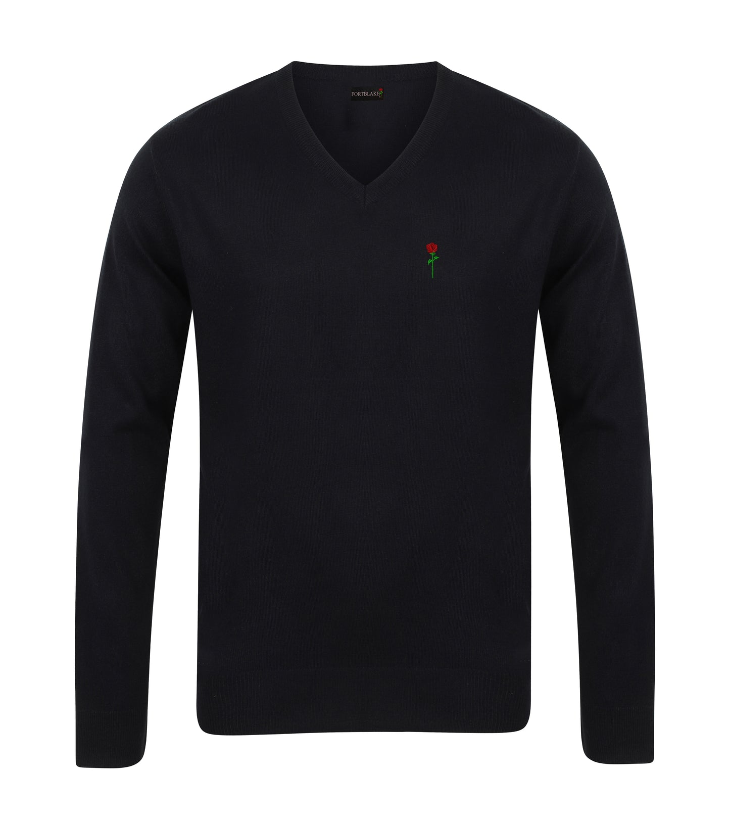 FORTBLAKE CLASSIC V-NECK BLACK KNITWEAR