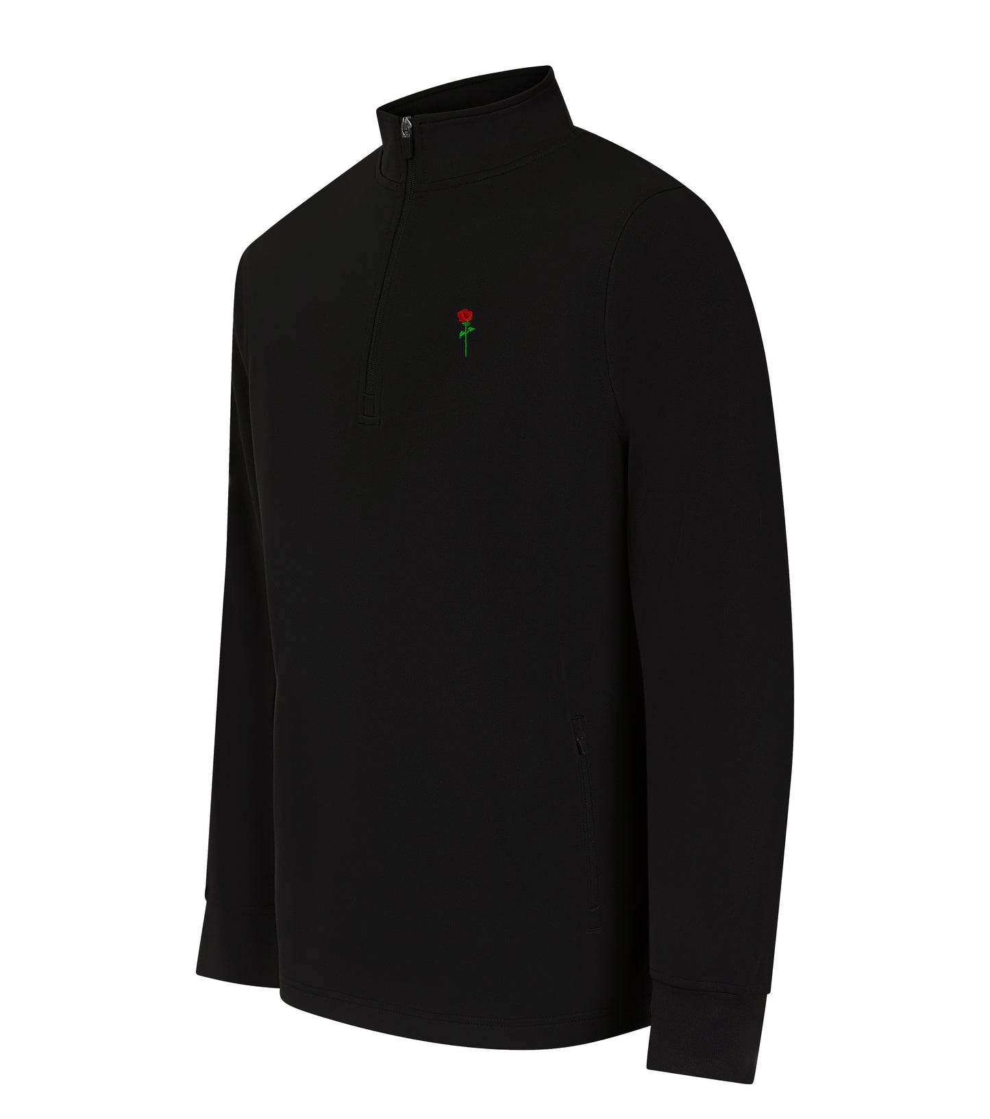 GIACCA SPORTIVA CON ZIP A UN QUARTO NERA CLASSICA FORTBLAKE