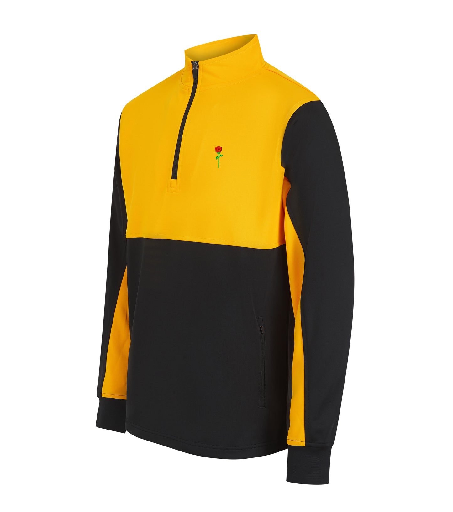 GIACCA SPORTIVA FORTBLAKE CLASSIC NERA/GIALLA CON ZIP A UN QUARTO