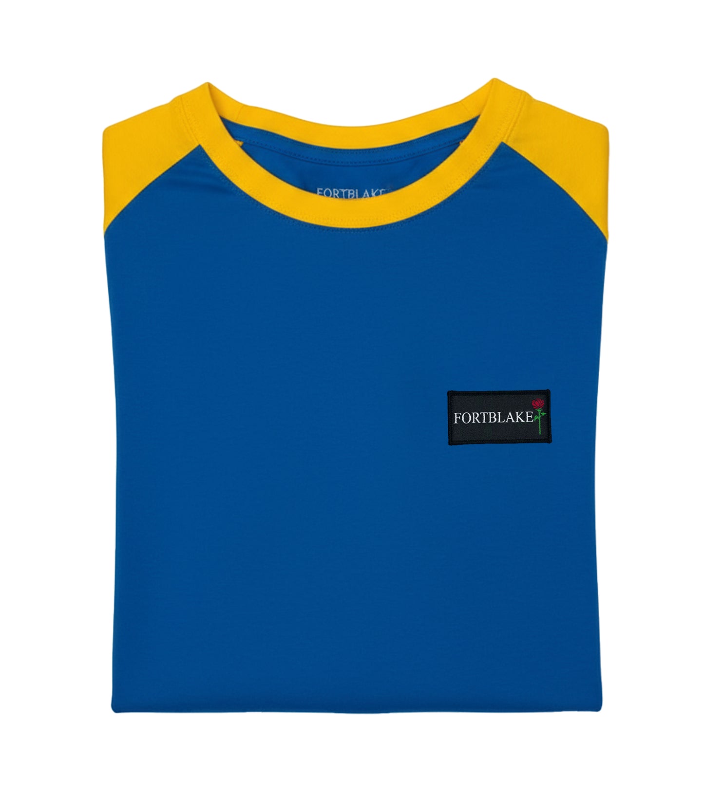 T-SHIRT BICOLORE FORTBLAKE ROYAL/GIALLO
