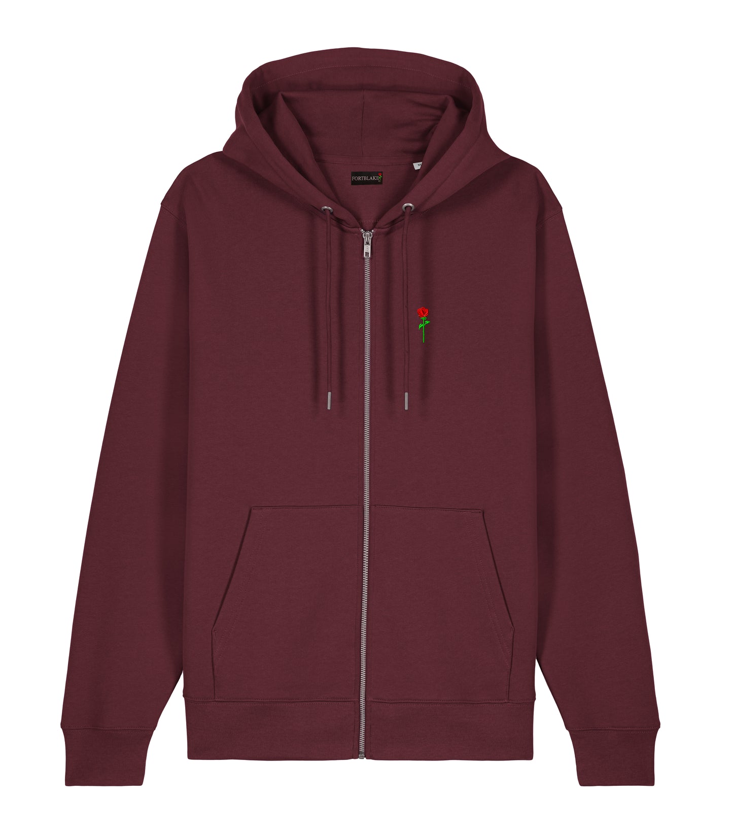 FELPA CON CAPPUCCIO E ZIP BORDEAUX CLASSIC FORTBLAKE