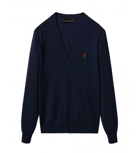 FORTBLAKE CLASSIC NAVY BUTTON CARDIGAN