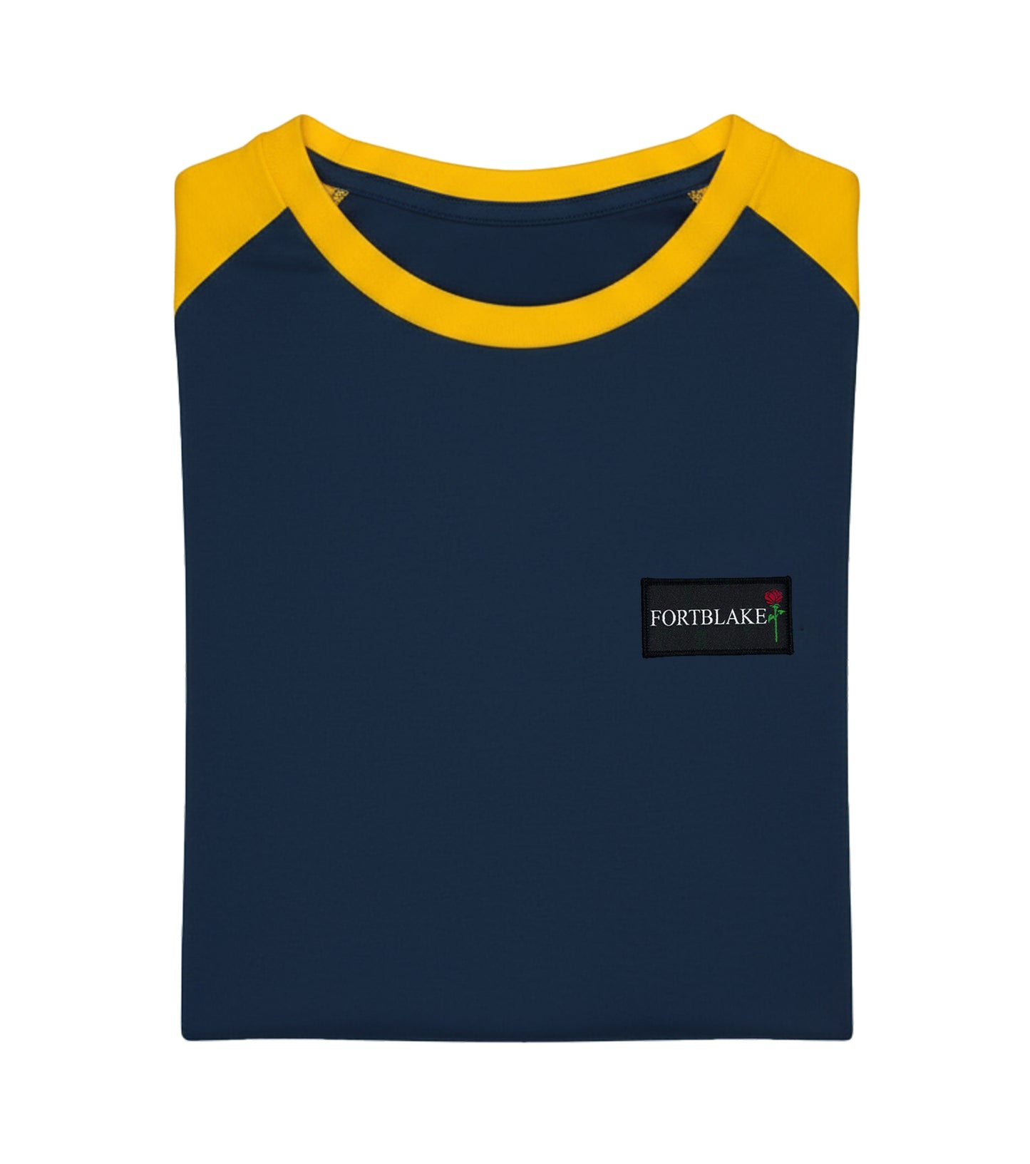 T-SHIRT BICOLORE BLU MARINO/GIALLO FORTBLAKE