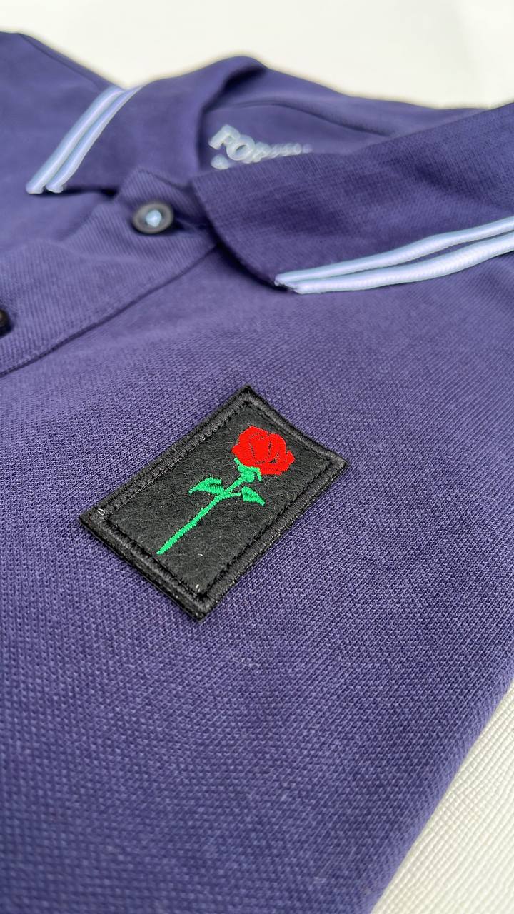 FORTBLAKE NAVY/SKY TIPPED POLOSHIRT
