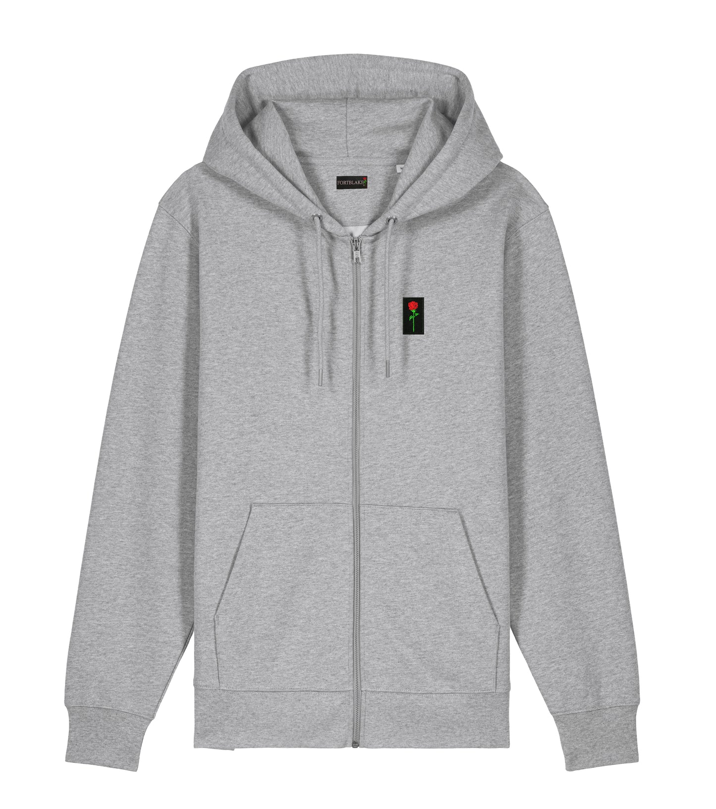 FELPA CON CAPPUCCIO E ZIP FORTBLAKE ARTIC SPORTGREY
