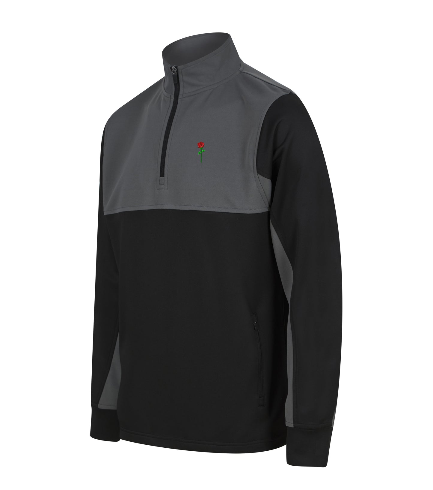 GIACCA SPORTIVA FORTBLAKE CLASSIC NERA/GRIGIA CON ZIP A UN QUARTO