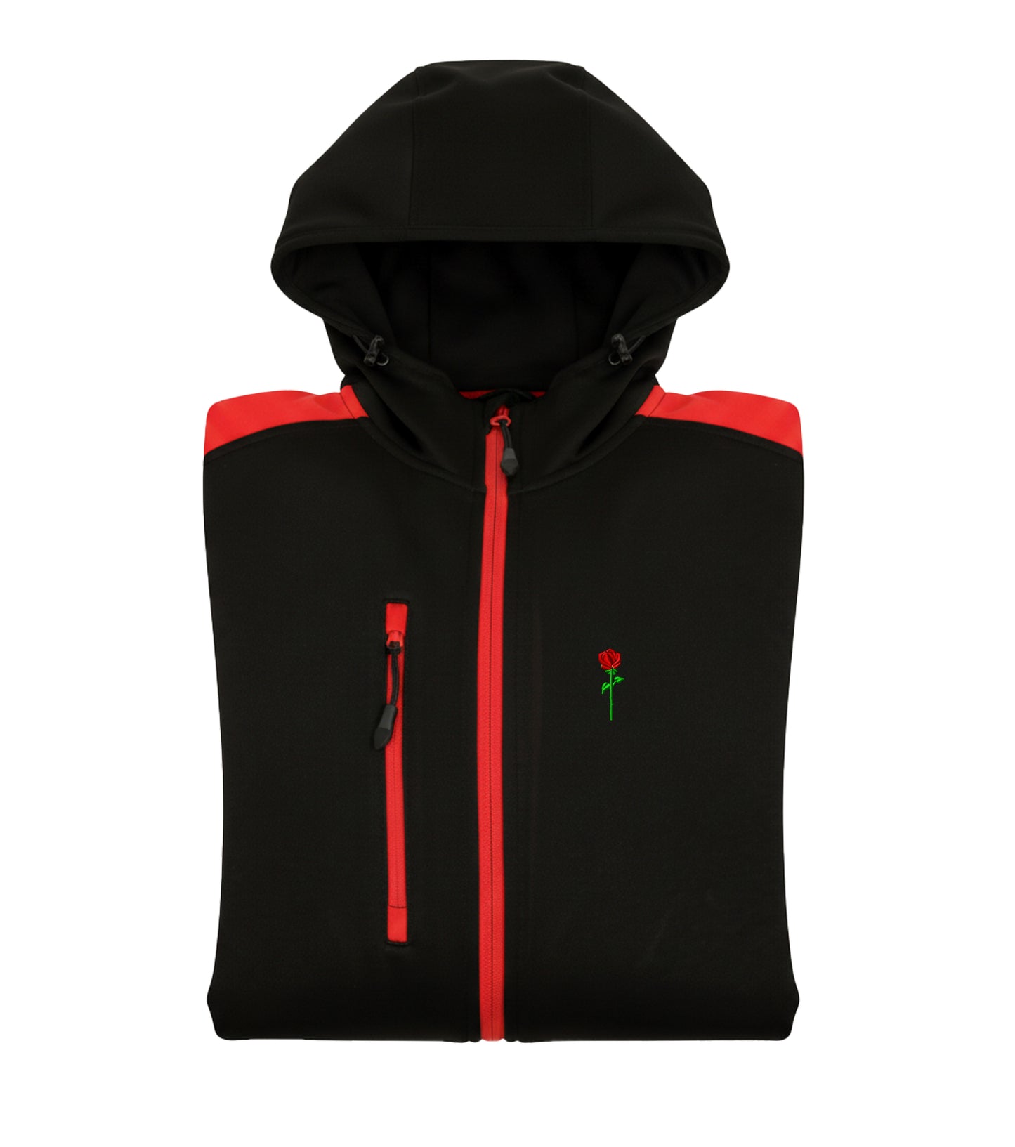 Sweat à capuche de survêtement classique Fortblake noir/rouge
