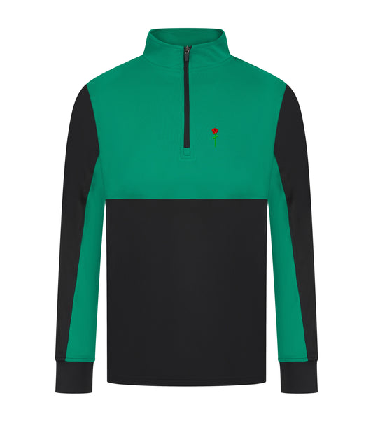 GIACCA SPORTIVA FORTBLAKE CLASSIC NERA/VERDE CON ZIP A UN QUARTO