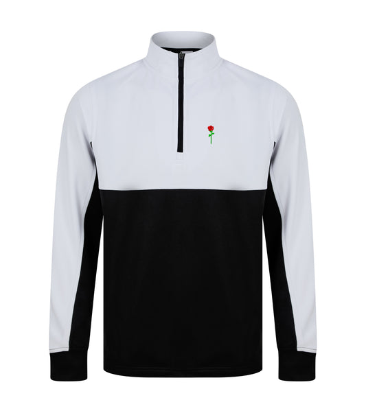GIACCA SPORTIVA FORTBLAKE CLASSIC NERA/BIANCO CON ZIP A UN QUARTO
