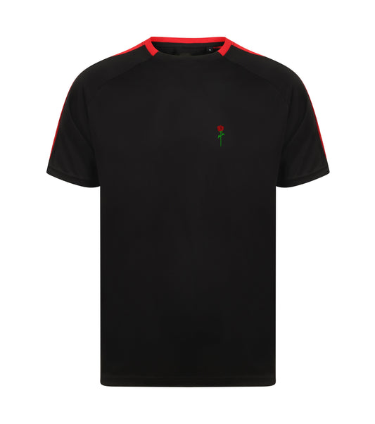 T-SHIRT SPORTIVA NERA/ROSSA CLASSICA FORTBLAKE