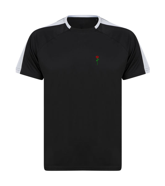 T-SHIRT SPORTIVA NERA/BIANCO CLASSICA FORTBLAKE