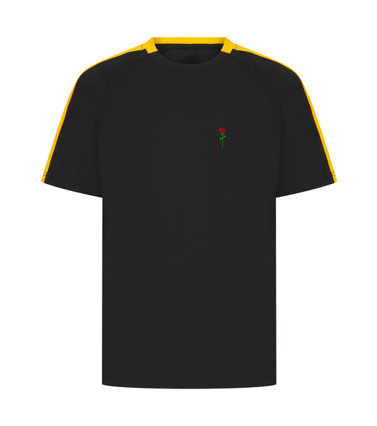 T-SHIRT SPORTIVA NERA/GIALLA CLASSICA FORTBLAKE
