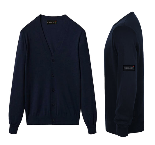 FORTBLAKE FLAG NAVY BUTTON CARDIGAN