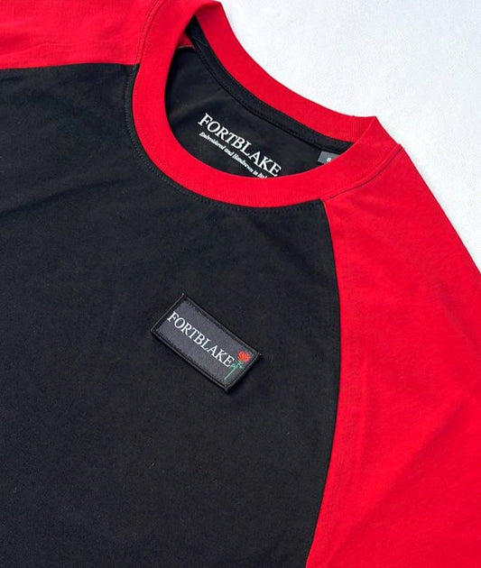 T-SHIRT BICOLORE NERO/ROSSO FORTBLAKE