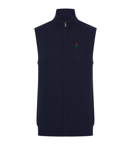 FORTBLAKE CLASSIC SLEEVELESS NAVY KNITWEAR
