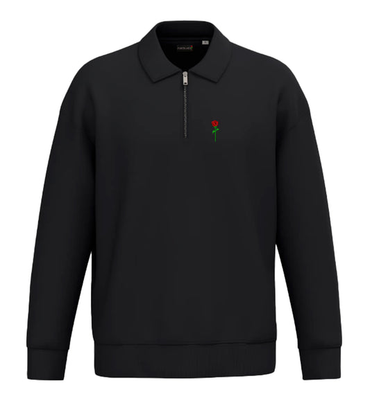 FORTBLAKE CLASSIC NOIR, MAILLE À QUART DE FERMETURE ÉCLAIR