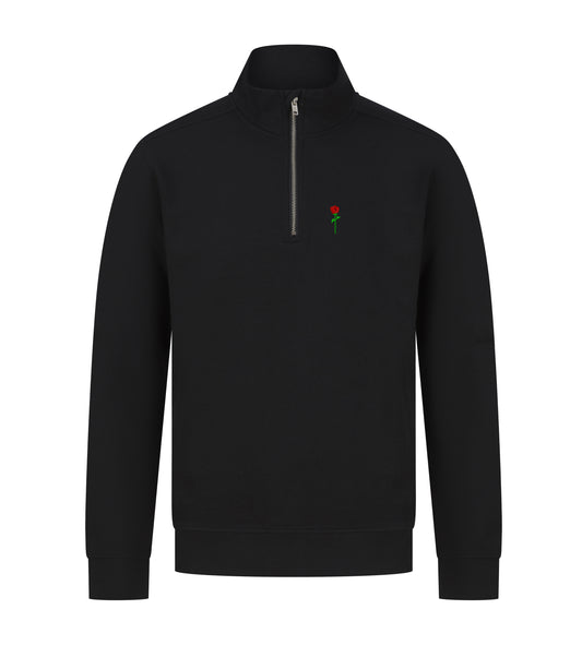 FORTBLAKE CLASSIC BLACK QUARTER ZIP SWEATSHIRT