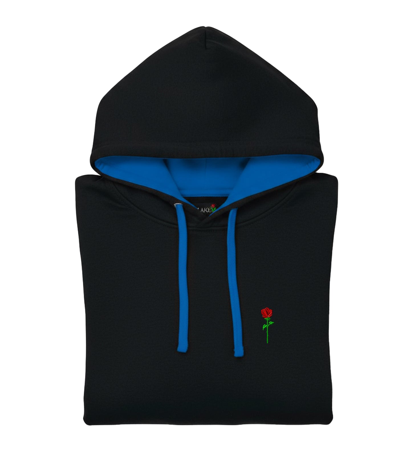 FELPA CON CAPPUCCIO BICOLORE NERO/BLU CLASSICA FORTBLAKE