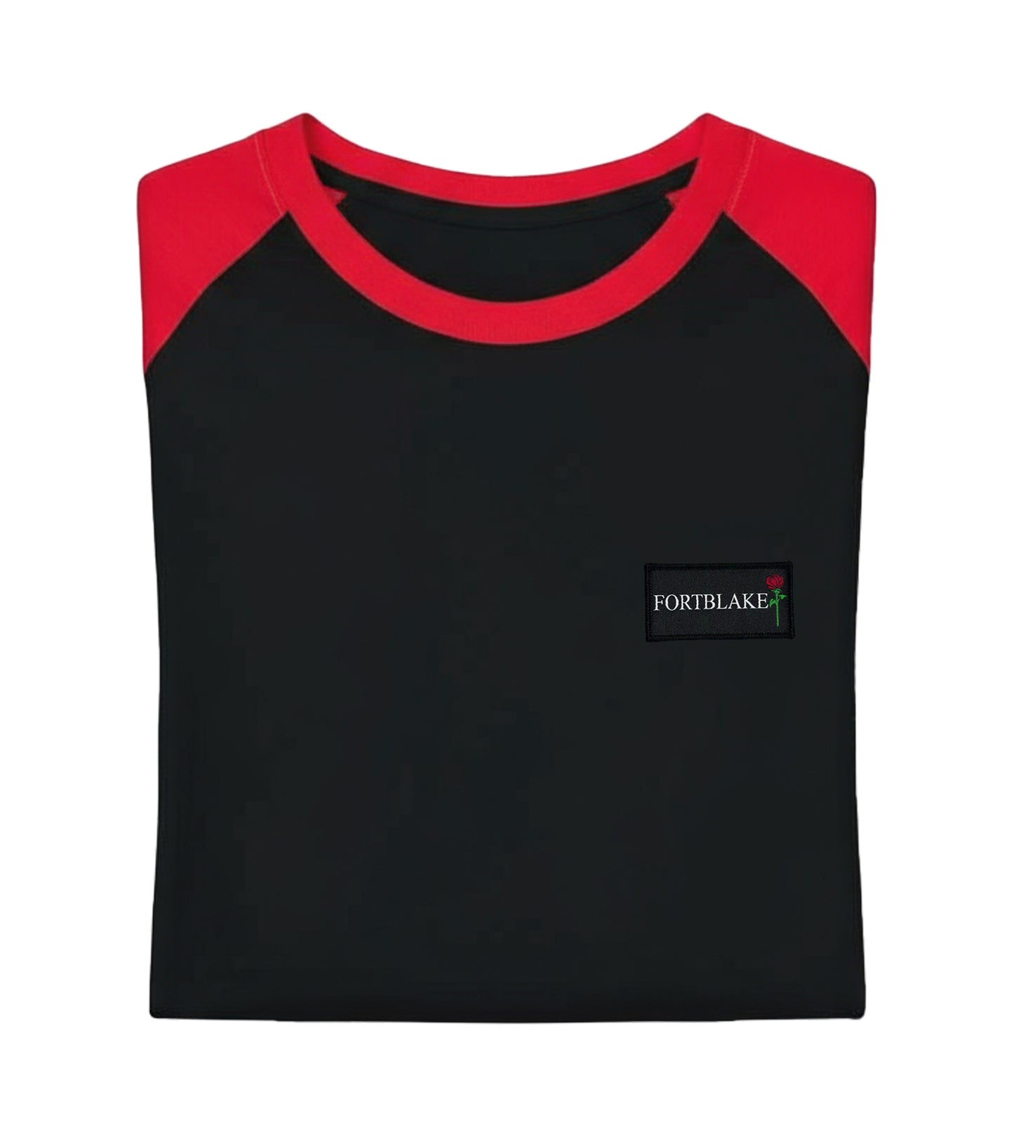 T-SHIRT BICOLORE NERO/ROSSO FORTBLAKE
