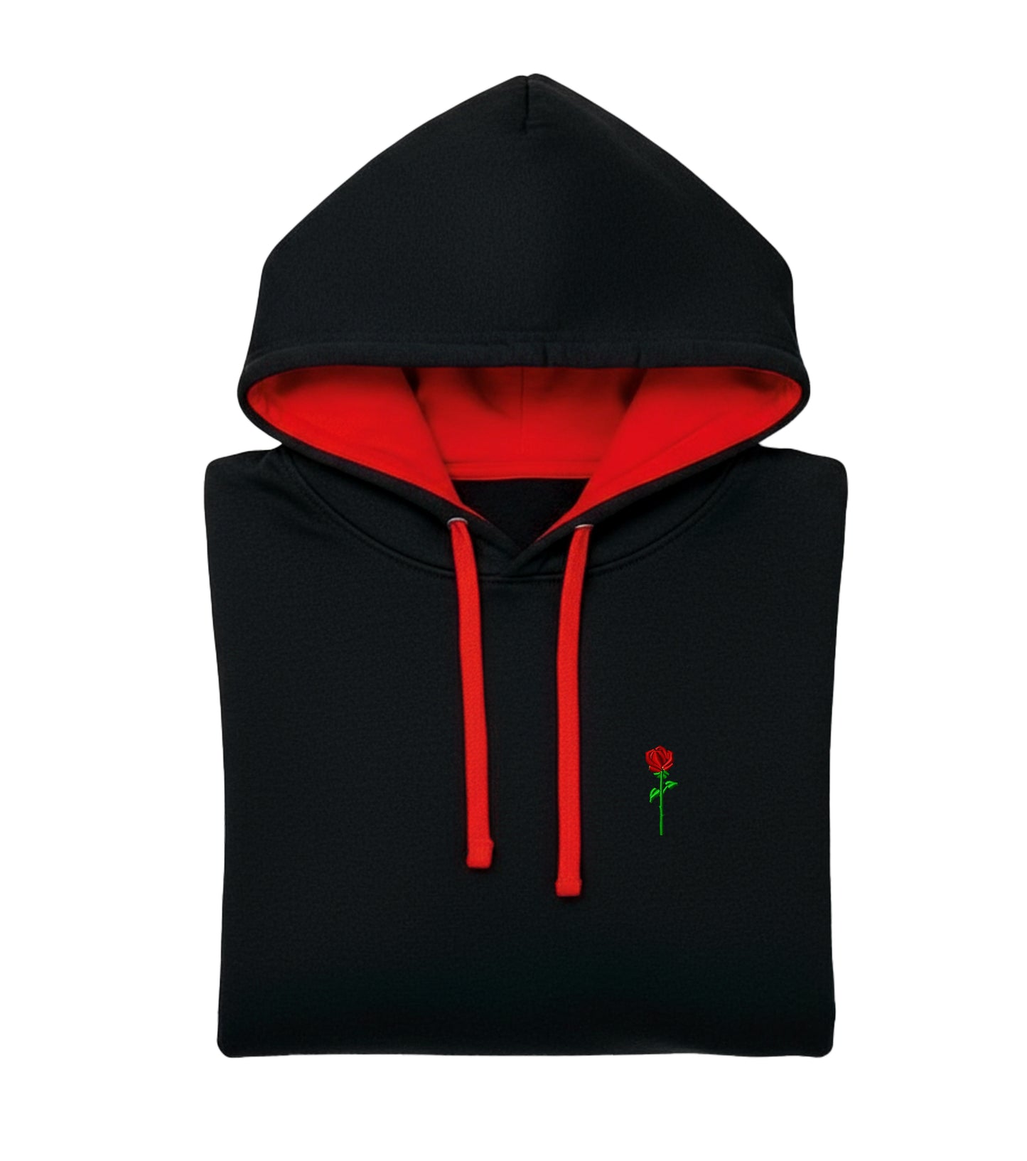 FELPA CON CAPPUCCIO BICOLORE NERO/ROSSO FORTBLAKE CLASSIC