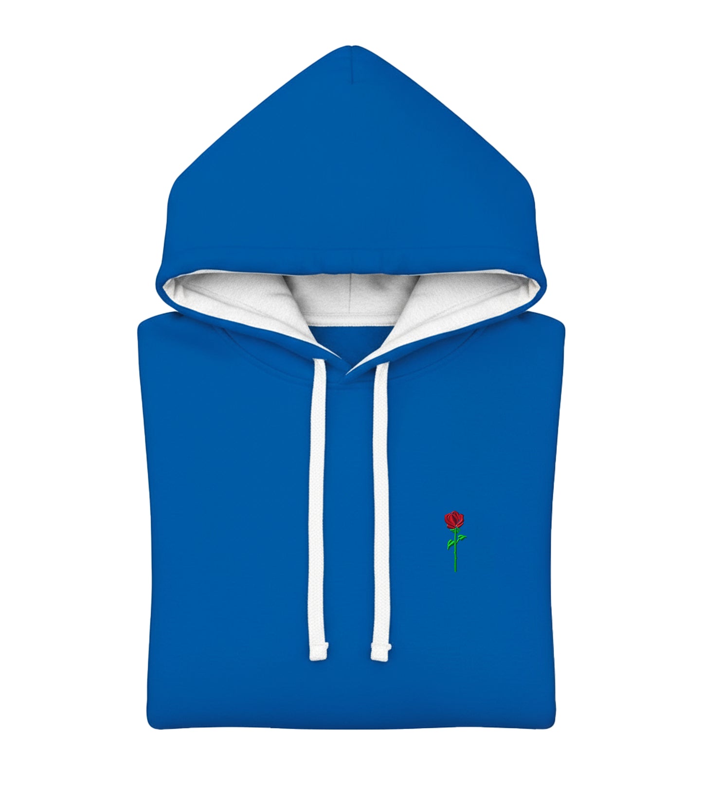 FELPA CON CAPPUCCIO BICOLORE BLU/BIANCO CLASSICO FORTBLAKE