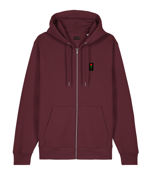 FELPA CON CAPPUCCIO E ZIP FORTBLAKE ARTIC BORDEAUX