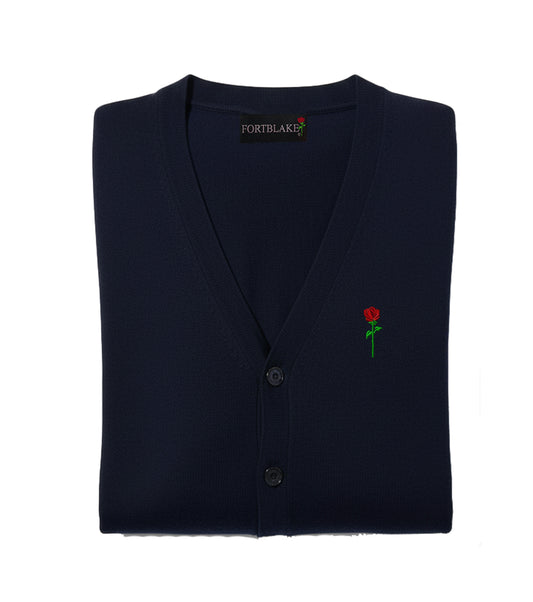 FORTBLAKE CLASSIC NAVY BUTTON CARDIGAN
