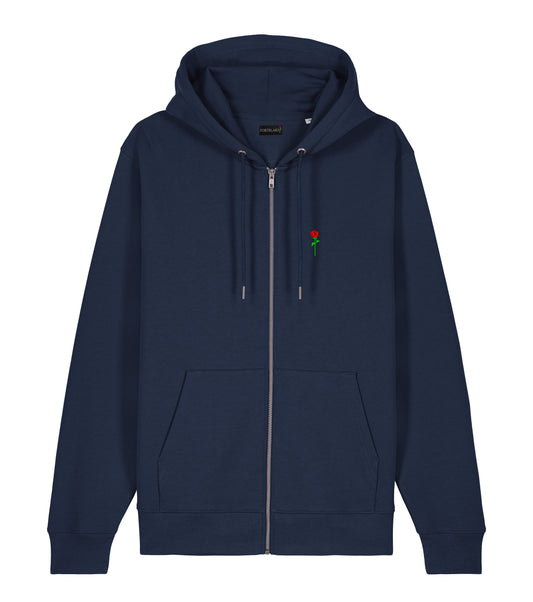FELPA CON CAPPUCCIO E ZIP NAVY CLASSIC FORTBLAKE
