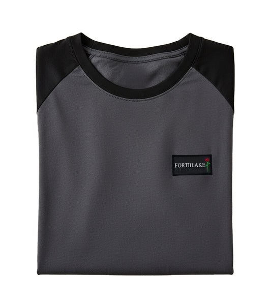 T-SHIRT BICOLORE GRIGIO SCURO/NERO FORTBLAKE
