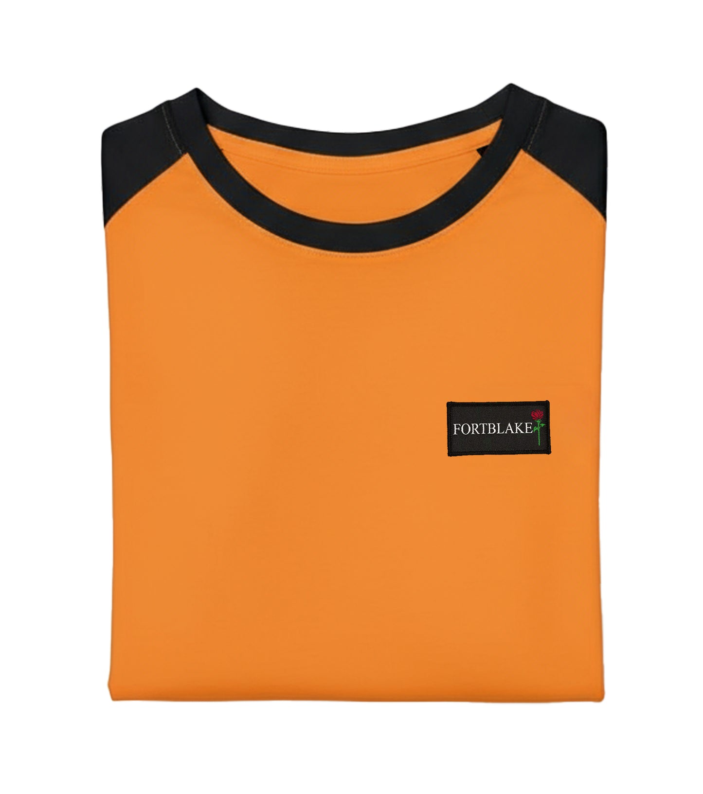 T-SHIRT BICOLORE ARANCIONE/NERO FORTBLAKE
