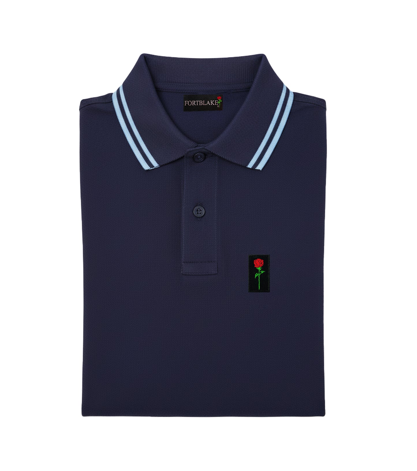 FORTBLAKE NAVY/SKY TIPPED POLOSHIRT