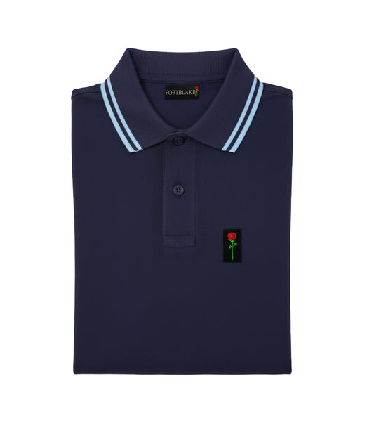 FORTBLAKE NAVY/SKY TIPPED POLOSHIRT