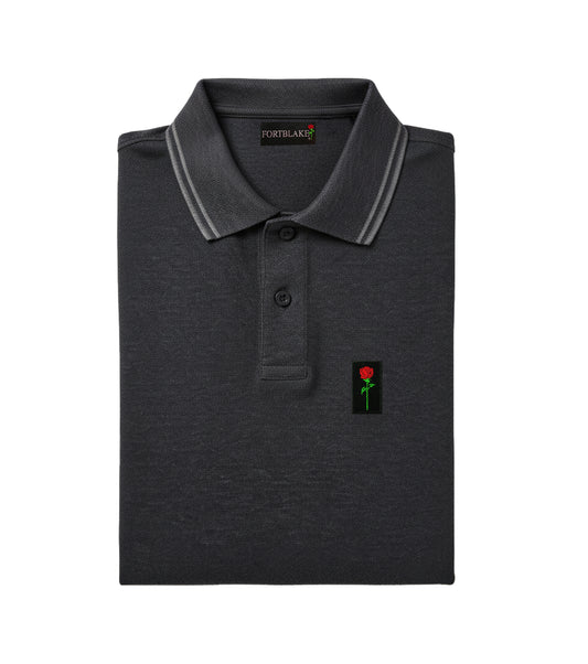 FORTBLAKE GREY/SMOKE TIPPED POLOSHIRT