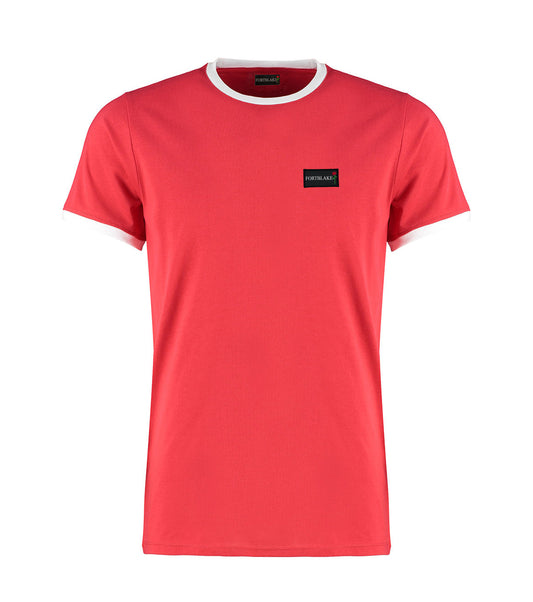 T-SHIRT FORTBLAKE LIGHTRED/WHITE RING