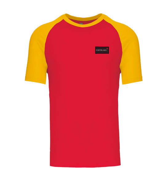 T-SHIRT BICOLORE ROSSO/GIALLO FORTBLAKE