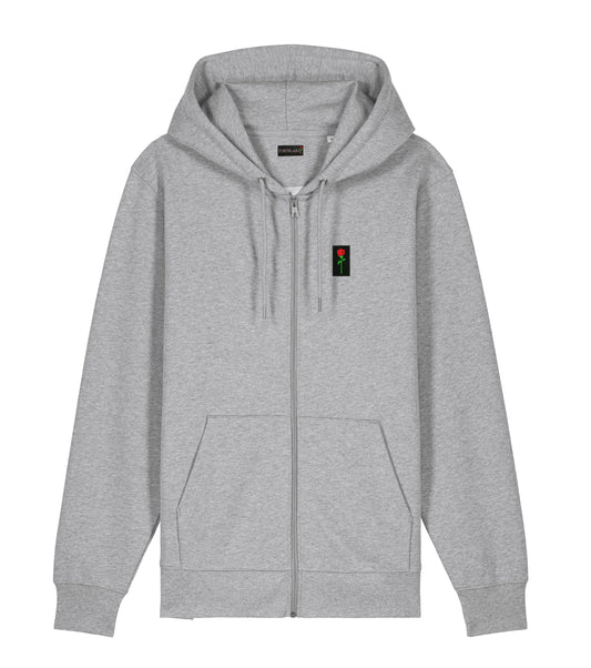 FELPA CON CAPPUCCIO E ZIP FORTBLAKE ARTIC SPORTGREY