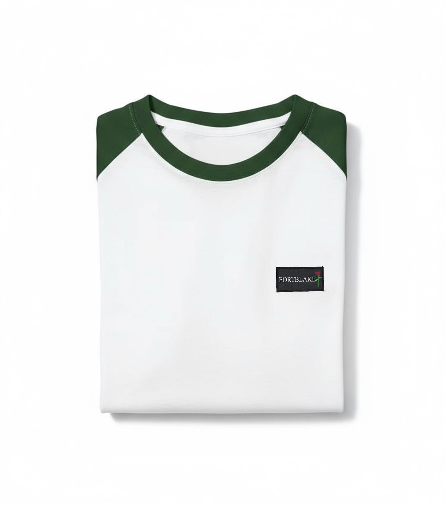 FORTBLAKE WHITE/GREEN BICOLOR T-SHIRT