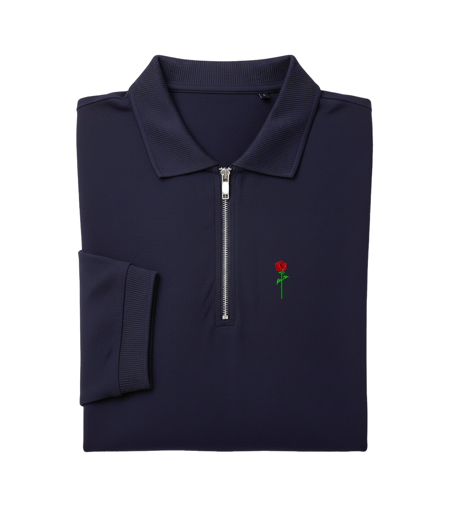 FORTBLAKE NAVY ZIP POLOSHIRT